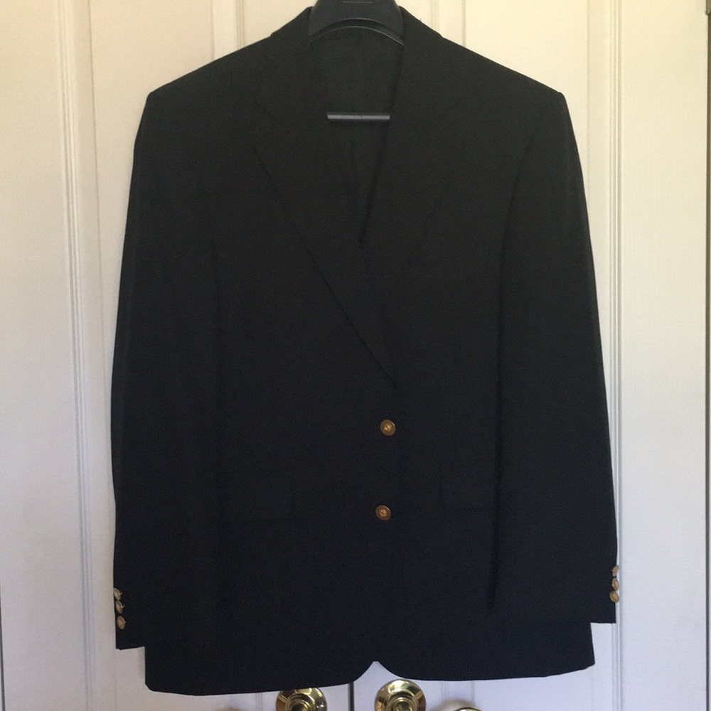 Tailored in UK classic black suit